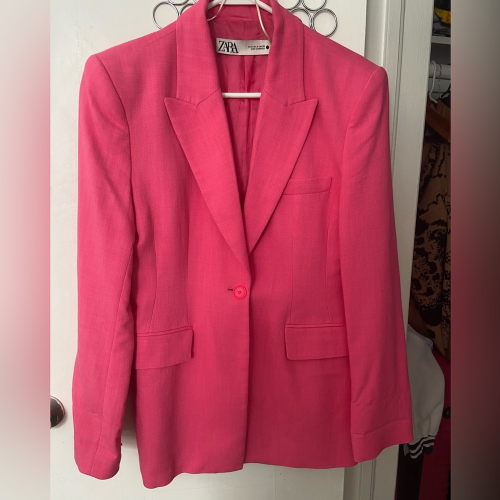Zara blazer, pink, size M in excellent condition